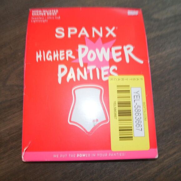 NEW SPANX Higher Power Panties High Waisted Brief Cafe Au Lait Size Large Brown - Picture 6 of 10